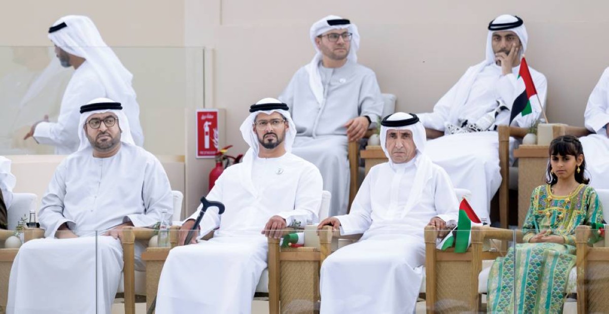  محمد وزايد بن حمدان بن زايد وسعيد بن مكتوم وأحمد المزروعي 