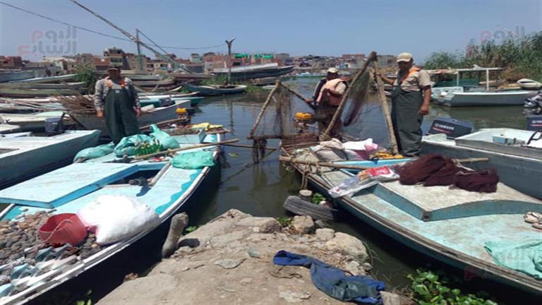 إزالة تعديات على مساحة 35 فدانًا ببحيرة البرلس في كفر الشيخ (صور)