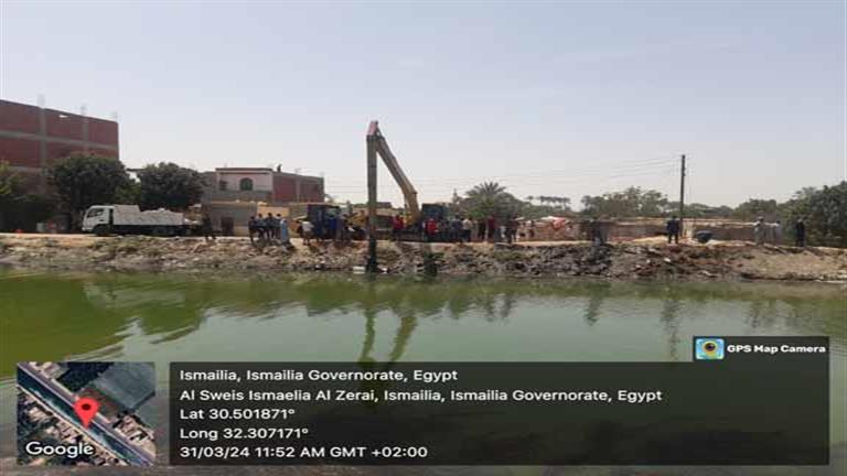قطع بجسر ترعة السويس بطول ٢٠ مترًا.. و”الري” تدفع بمعدات الصيانة