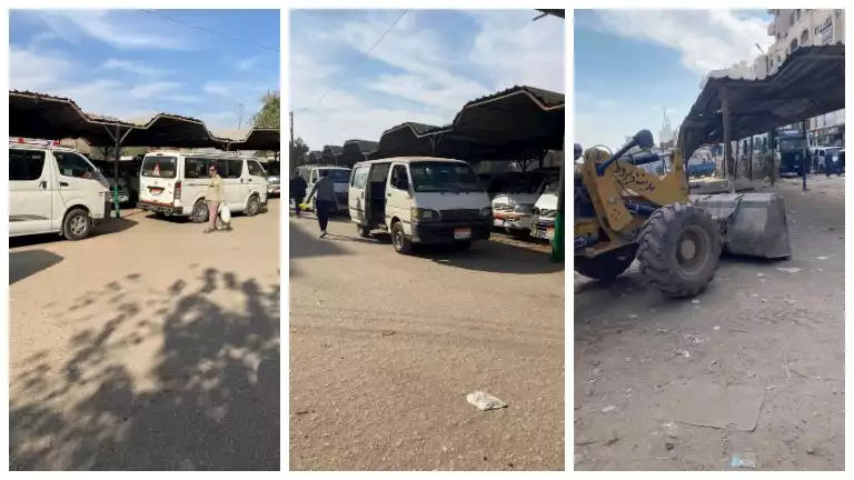 بالفيديو- إزالة موقف سيارات الأجرة بديروط بعد حادث الميكروباص المأساوي