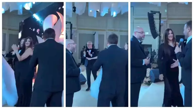 شاهد.. رقص الفنانة ياسمين عبد العزيز في حفل زفاف نجل عمرو الليثي وابنة تامر أمين