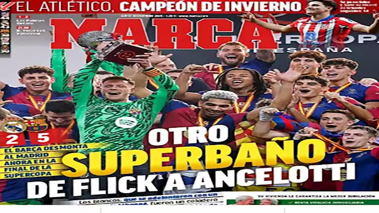 “إذلال ملكي”.. كيف علقت الصحف العالمية على اكتساح برشلونة لريال مدريد؟