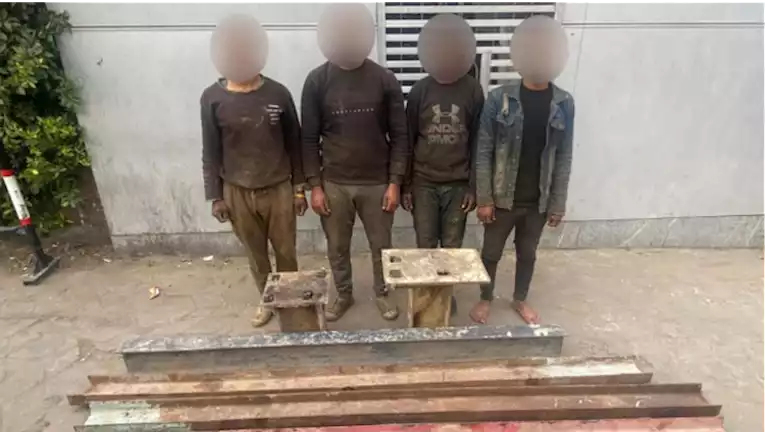 مباحث الطالبية تكشف لغز سرقة مهمات الكباري