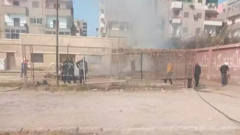 حريق محدود في استاد التربية والتعليم ببني سويف