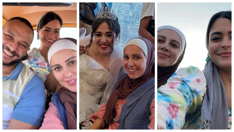 ياسمين رئيس تشارك جمهورها صورًا من كواليس فيلم “الفستان الأبيض”