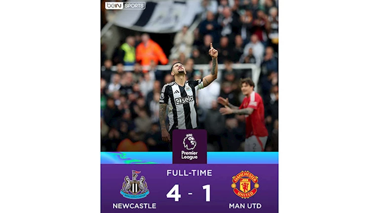 أهداف مباراة نيوكاسل ومانشستر يونايتد في الدوري الإنجليزي (فيديو)