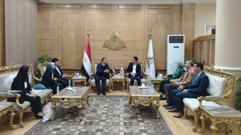 رئيس جامعة بنها يستقبل رئيس جامعة ووهان بالصين والوفد المرافق له (صور)