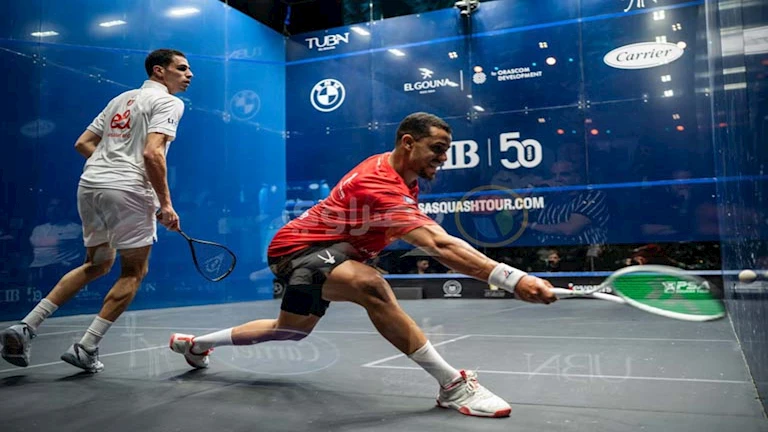 مصطفى عسل يحصد بطولة الجونة الدولية للاسكواش ويحتفل بشعار الأهلي