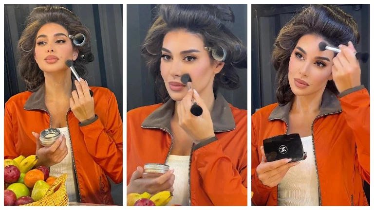 ياسمين صبري تنشر صورًا وهي تضع “المكياج”.. والجمهور: “أحلى من جورجينا”