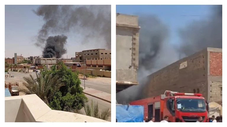 اندلاع حريق بمصنع نسيج في العاشر من رمضان