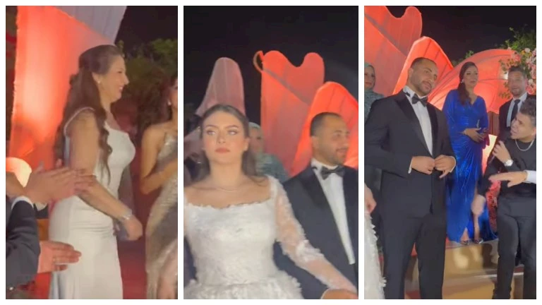 بالفيديو- رقص ابنة شقيق عادل إمام في حفل زفافها بحضور نجوم الفن