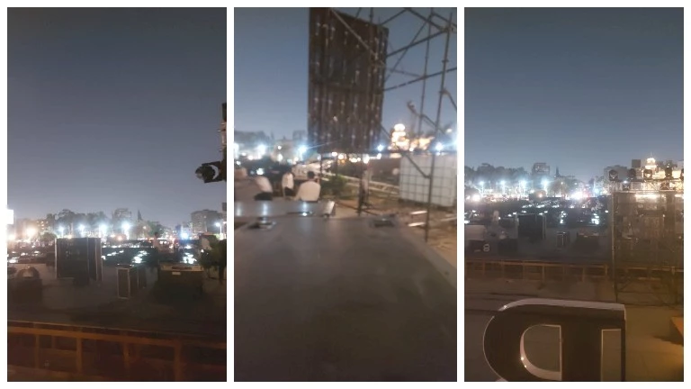 إصابات وسقوط شاشات العرض.. إلغاء حفل تامر حسني بقصر البارون