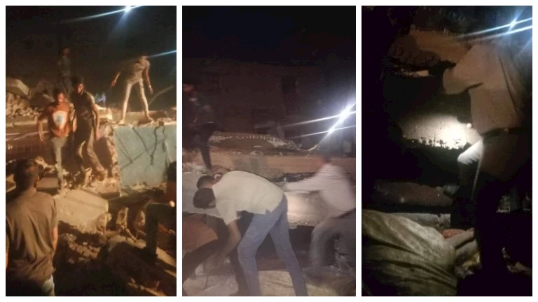 إنقاذ 7 أشخاص من تحت أنقاض منزل قديم بحي غرب أسيوط