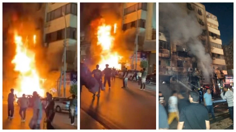 حريق هائل يلتهم مطعمًا شهيرًا بمصر الجديدة.. وإخلاء السكان أعلى العقار
