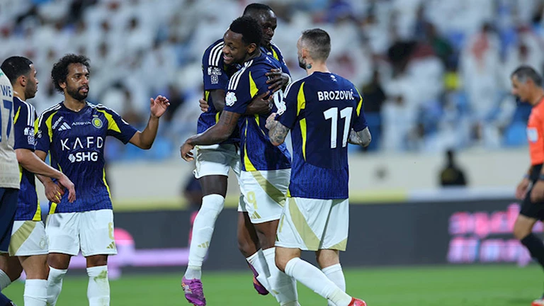 النصر السعودي يقسو على الأخدود بـ 9 أهداف في الدوري السعودي