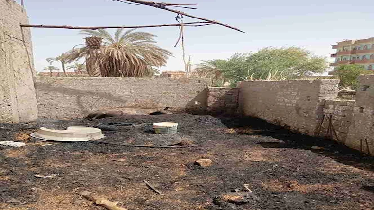 حريق يلتهم 3 منازل في سوهاج (صور)