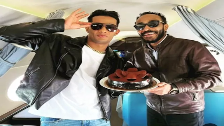 محمود رمضان يحتفل بعيد ميلاد شقيقه محمد رمضان