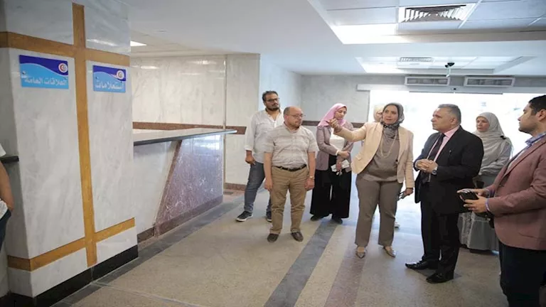 رئيس جامعة السويس يتفقد العيادات الخارجية قبل افتتاحها للجمهور غدًا