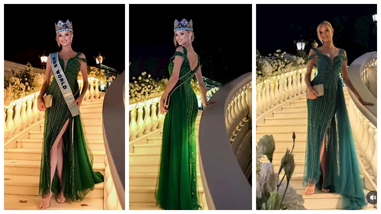كريستينا بيشكوفا بإطلالة جريئة في فعاليات مسابقة ملكة جمال العالم