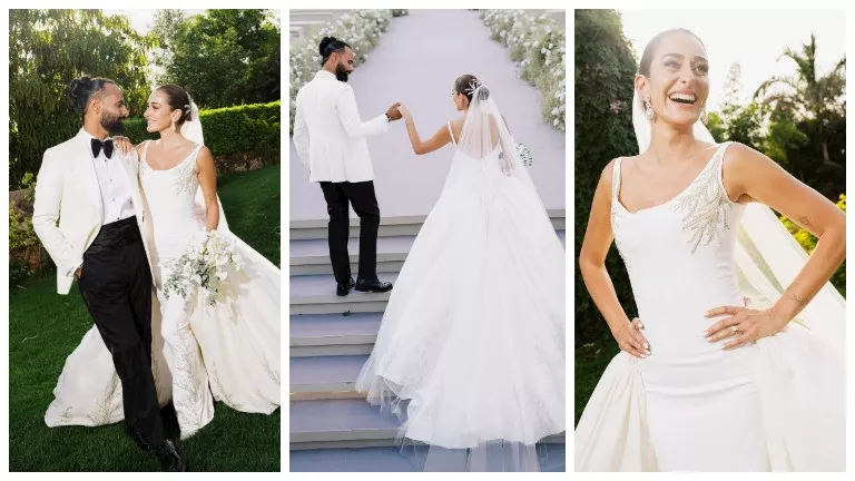 الصور الأولى من حفل زفاف أمينة خليل وأحمد زعتر