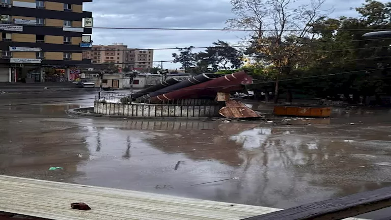 انقطاع الكهرباء في بلطيم بسبب الطقس السيئ