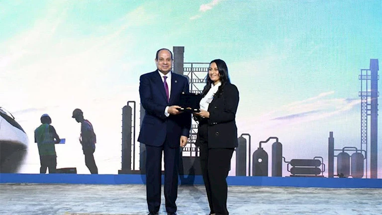 مهرائيل مجدي: فخورة بتكريمي من الرئيس والتجربة تؤكد أن المرأة قادرة على اقتحام كل المجالات