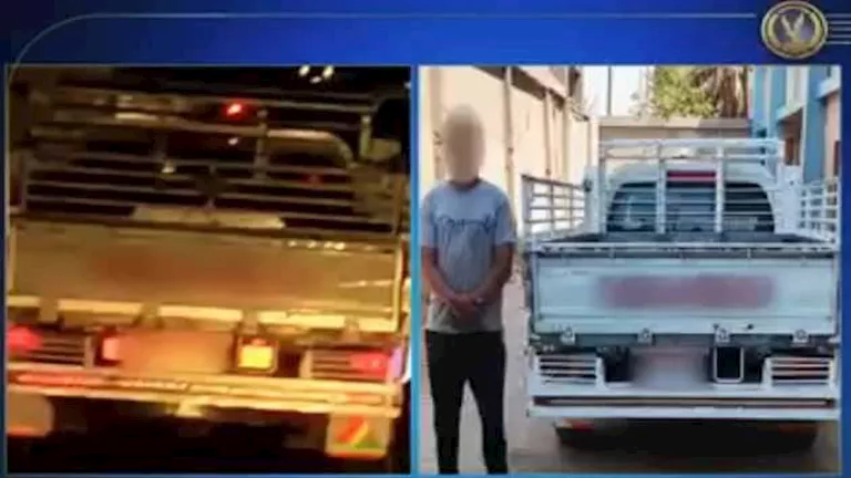 وضع كشافًا عالي الإضاءة بسيارته.. الداخلية تضبط سائق “ربع نقل” بالدائر