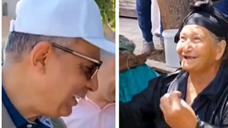 “جبلي عريس صغير وكتكوت”.. بائعة خضار مسنة تمازح محافظ المنيا -فيديو