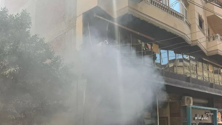 حريق هائل يلتهم مطعمًا في المحلة بسبب انفجار أسطوانة بوتاجاز