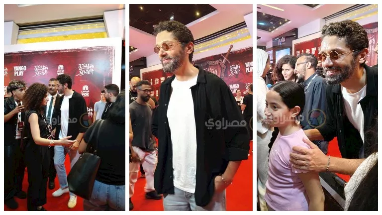 بحضور شقيقه.. كريم محمود عبدالعزيز يحتفل بمسلسله “مملكة الحرير” في عرض