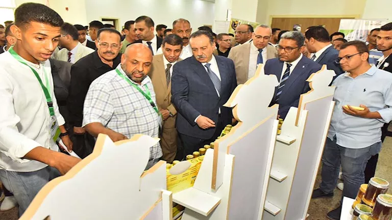 انطلاق فعاليات ملتقى التوظيف والتدريب الأول بجامعة أسيوط الجديدة التكن