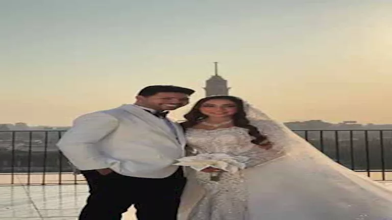 الصور الأولى من حفل زفاف محمد شاهين والمنتجة رشا الظنحاني