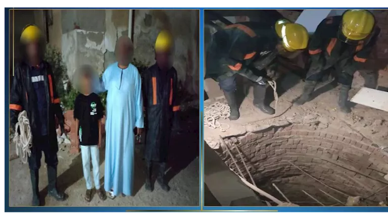 إنقاذ طفل بأعجوبة بعد سقوطه في بالوعة صرف بمرسى علم