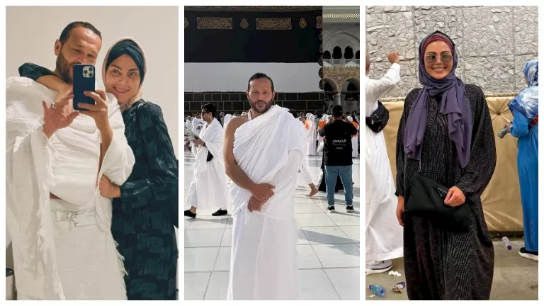 ريهام حجاج تؤدي مناسك الحج رفقة زوجها: “ربنا يكتبها لكل حد نفسه يروح”