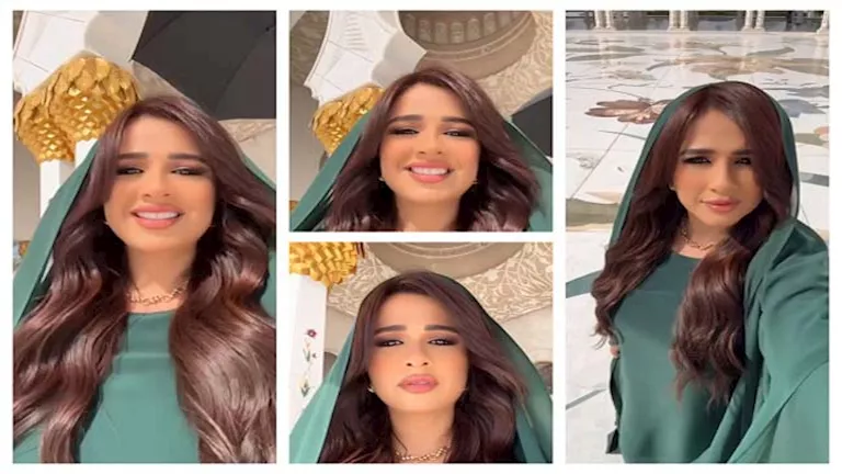بالحجاب.. ياسمين عبدالعزيز تنشر فيديو من داخل مسجد الشيخ زايد