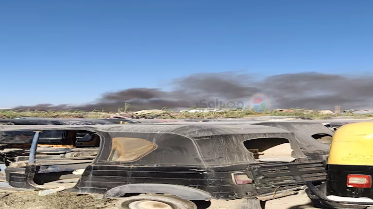 حريق يلتهم 91 مركبة بمنطقة البتروكيماويات في الإسكندرية.. والسيطرة عل