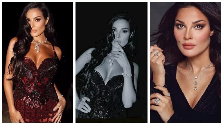 فستان جريء ومكشوف.. 5 صور لـ نادين نجيم من حفل زفاف ابن ايلي صعب