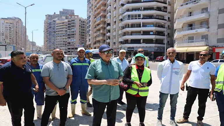 استعدادًا للشتاء.. رئيس صرف الإسكندرية يتفقد مشروعات صرف الأمطار- صور