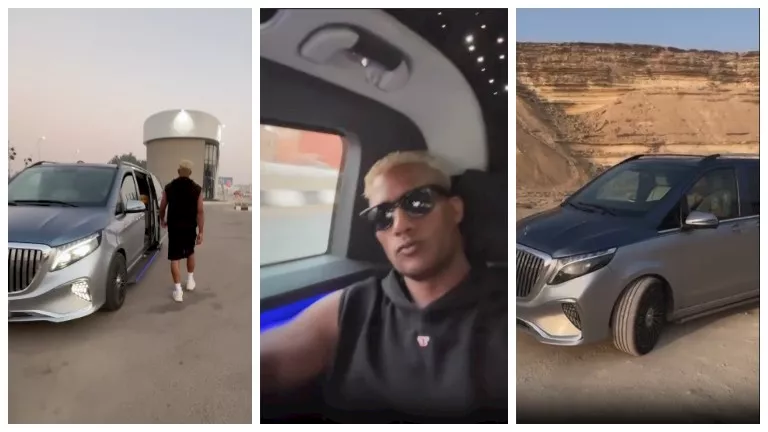 محمد رمضان يحتفل بشراء سيارة جديدة: “عقبال مانقفلهم 100 عربية”