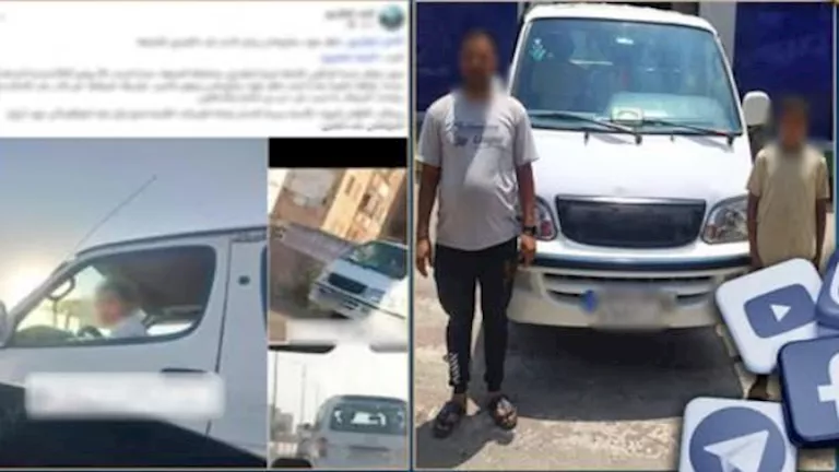 ضبط طفل قاد سيارة ميكروباص بالشرقية