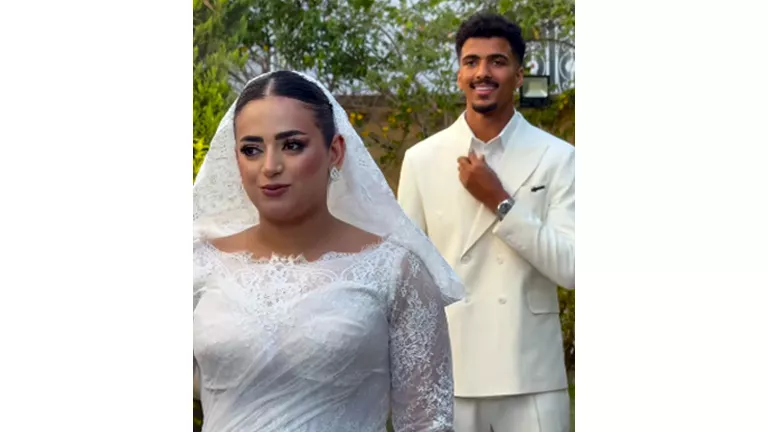 الصور الأولى من عقد قران حسام عبد المجيد نجم الزمالك