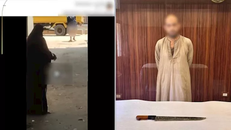 فيديو مثير | بائع متجول يشهر سكينًا ويرتكب أفعالًا منافية.. والداخلية