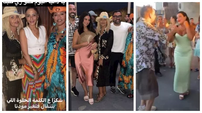 فيديو وصور- إلهام شاهين ولميس الحديدي وهالة صدقي في الساحل الشمالي