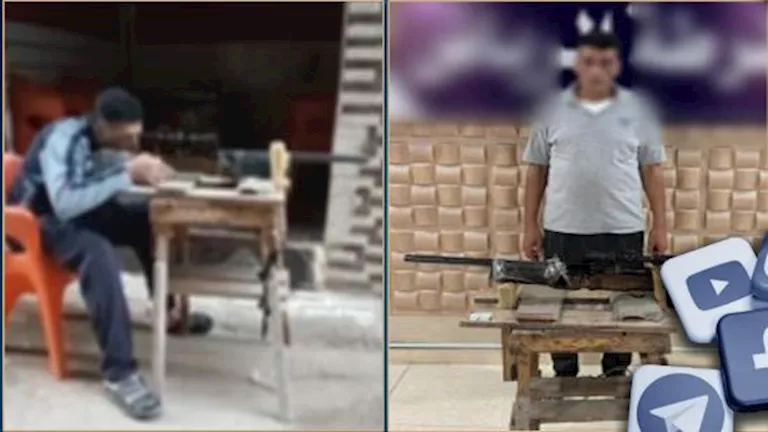 ضبط شخص بحوزته بندقية صيد مزودة بتلسكوب في كفر الشيخ