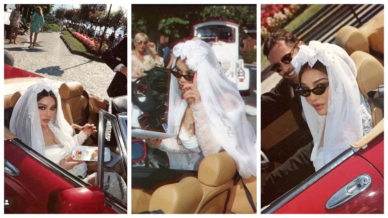 بالصور.. هيفاء وهبي بفستان زفاف في كواليس أغنيتها الجديدة