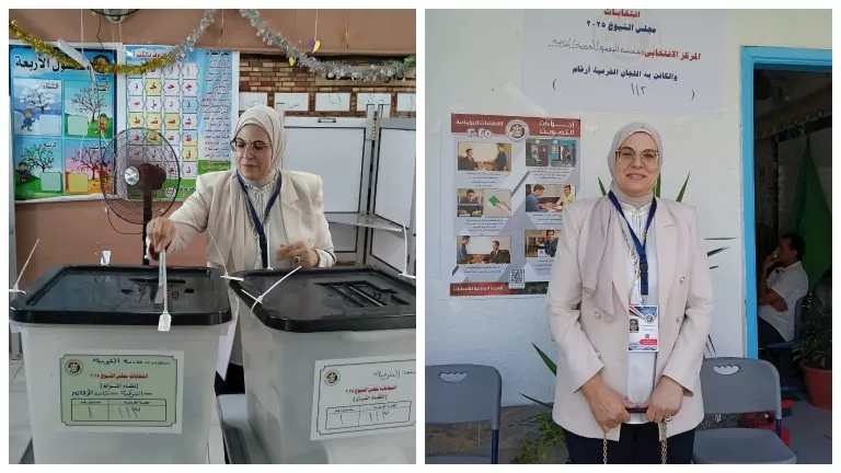 مقررة قومي المرأة بالشرقية تُدلي بصوتها في انتخابات الشيوخ