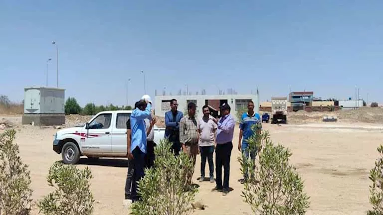 معاينة موقع إنشاء محطة محولات الخارجة الجديدة جهد ٢٢٠ ك.ف