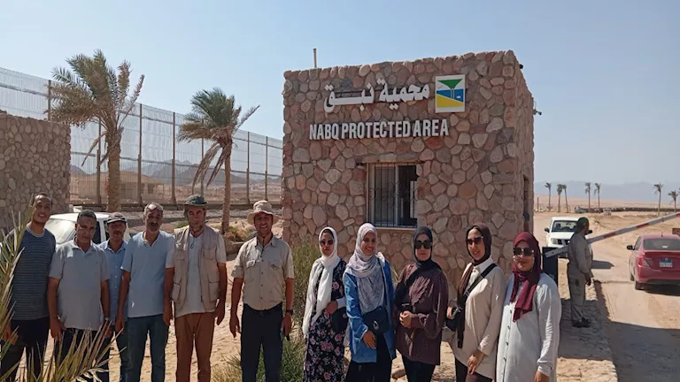 البيئة تنفذ حملة للتخلص من المخلفات والتوعية بمحمية نبق بجنوب سيناء