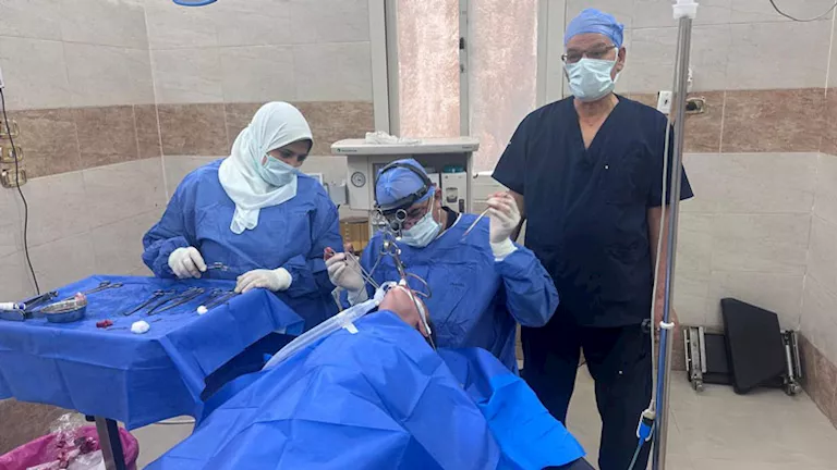 إجراء 10 عمليات استئصال لوز ولحمية بمستشفى منوف العام -صور