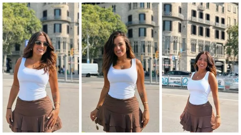 آية سليم تخطف الأنظار في شوارع برشلونة